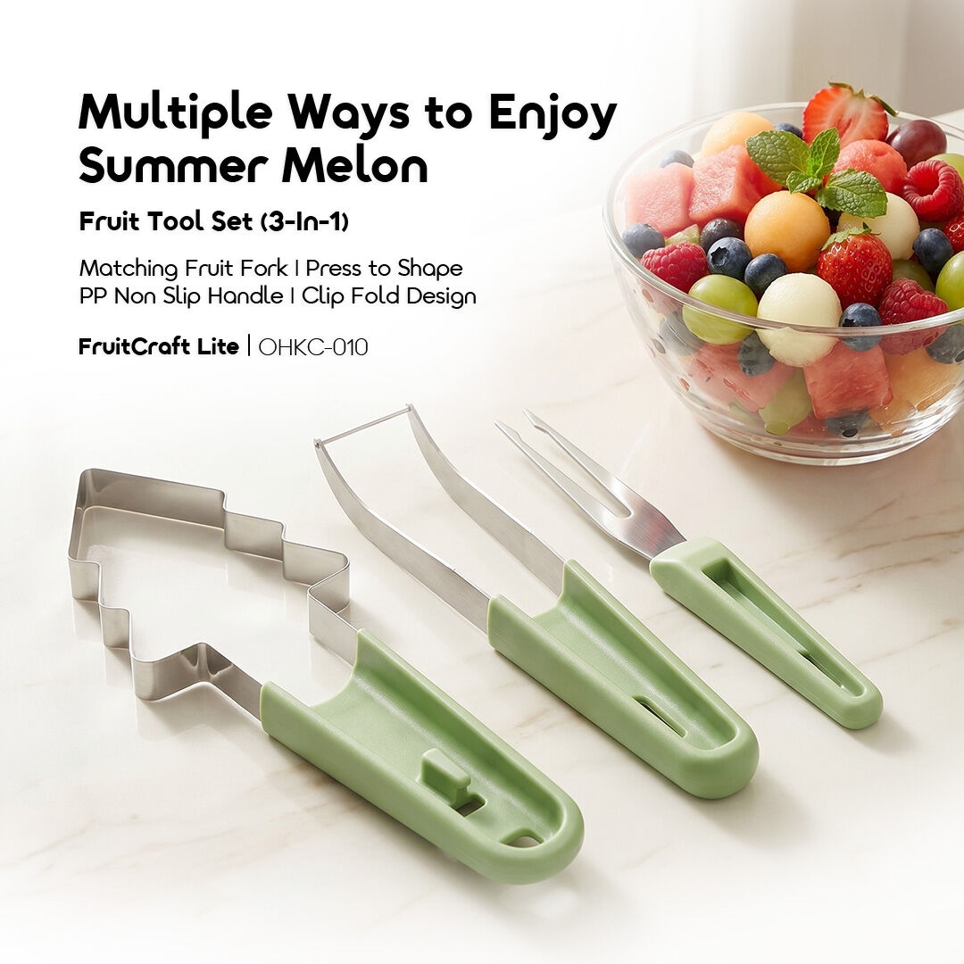 oraimo-fruitcraft-lite-fruit-tool-set-3-in-1-ohkc-010-01-multiple-ways-to-enjoy-summer-melon-matching-fruit-fork-press-to-shape-pp-non-slip-handle-clip-fold-design
