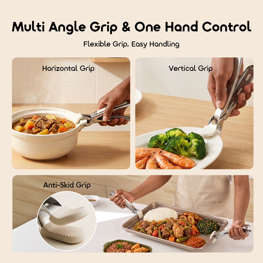 oraimo Kitchen Clamp HeatGrip OHKC-008 3 Multi Angle Grip One Hand Control Anti Skid