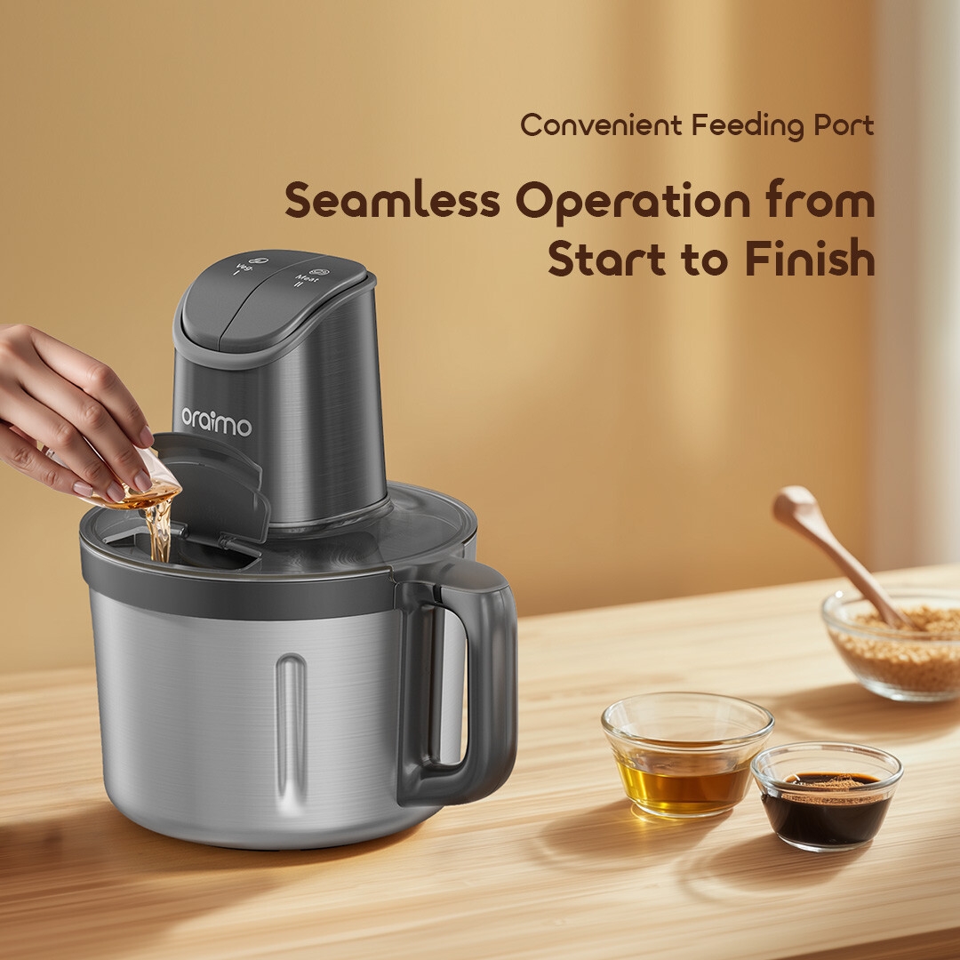 oraimo-Meat-Grinder-PowerMince-OBL-221A-Steady-Grip, Smooth-Mixing-Port-8