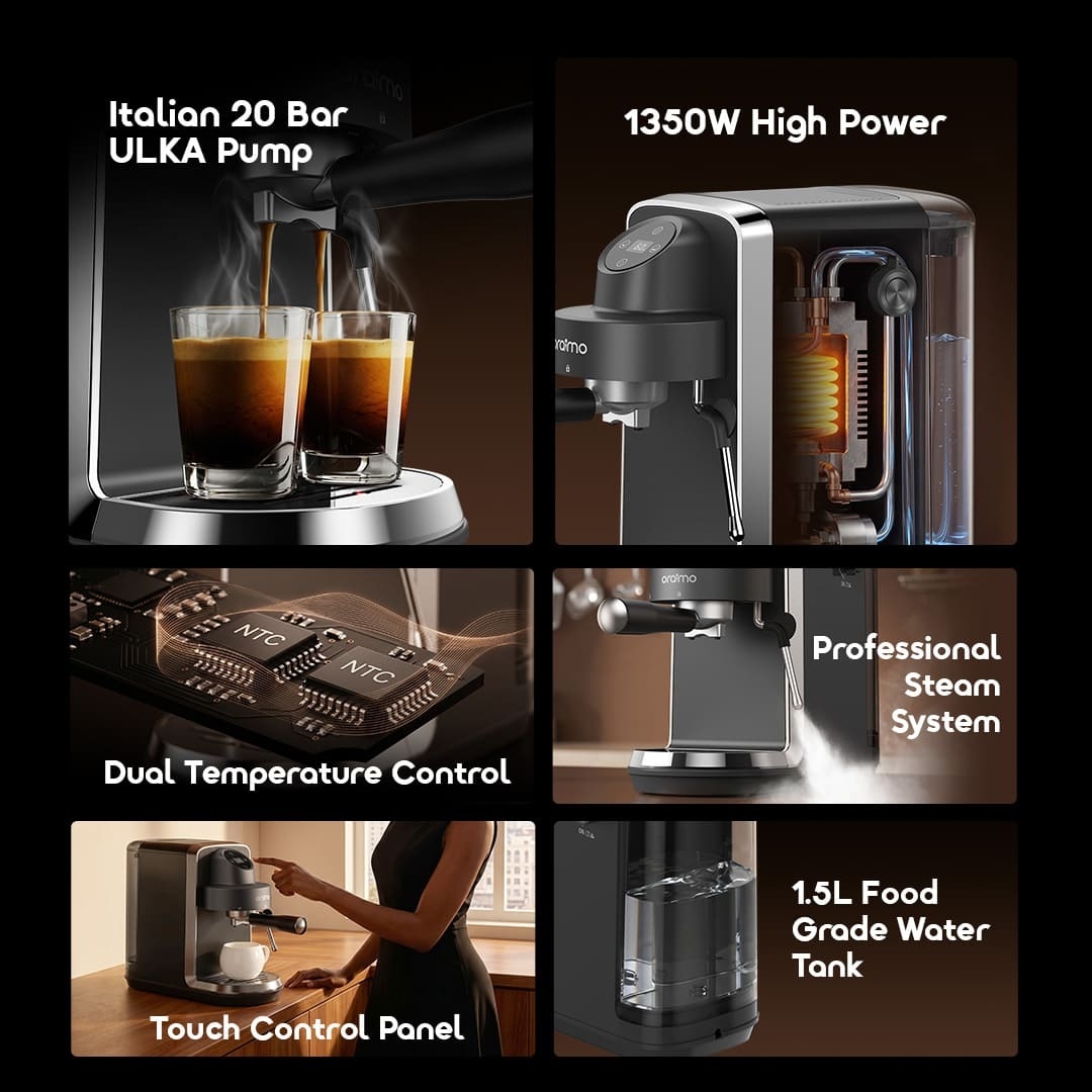 oraimo Espresso Coffee Maker BrewSemi OCE-32A 02 features