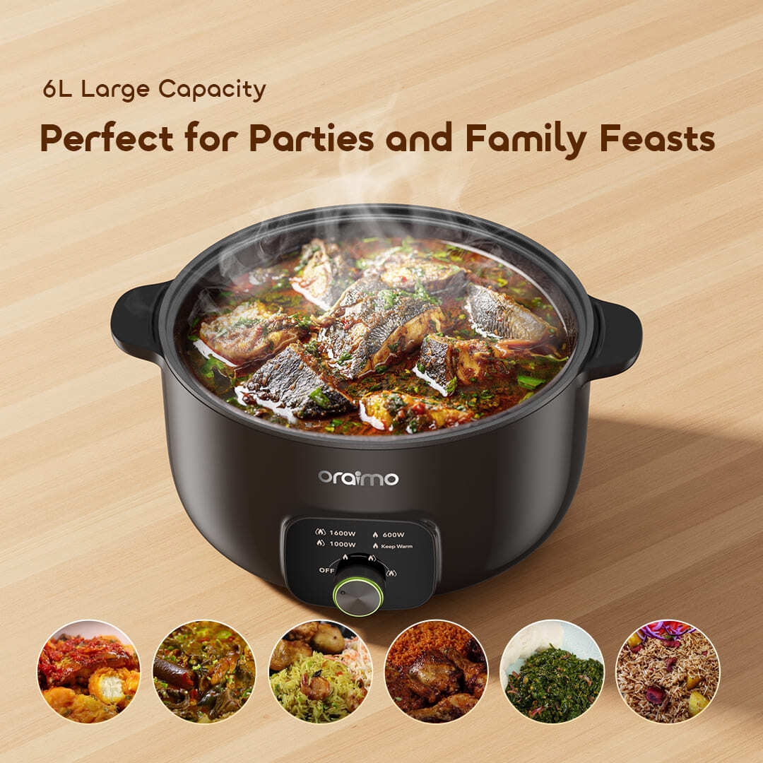 oraimo 6l capacity multi functional electiric hotpot multipot s1 lite ohp-262a 6l capacity 4