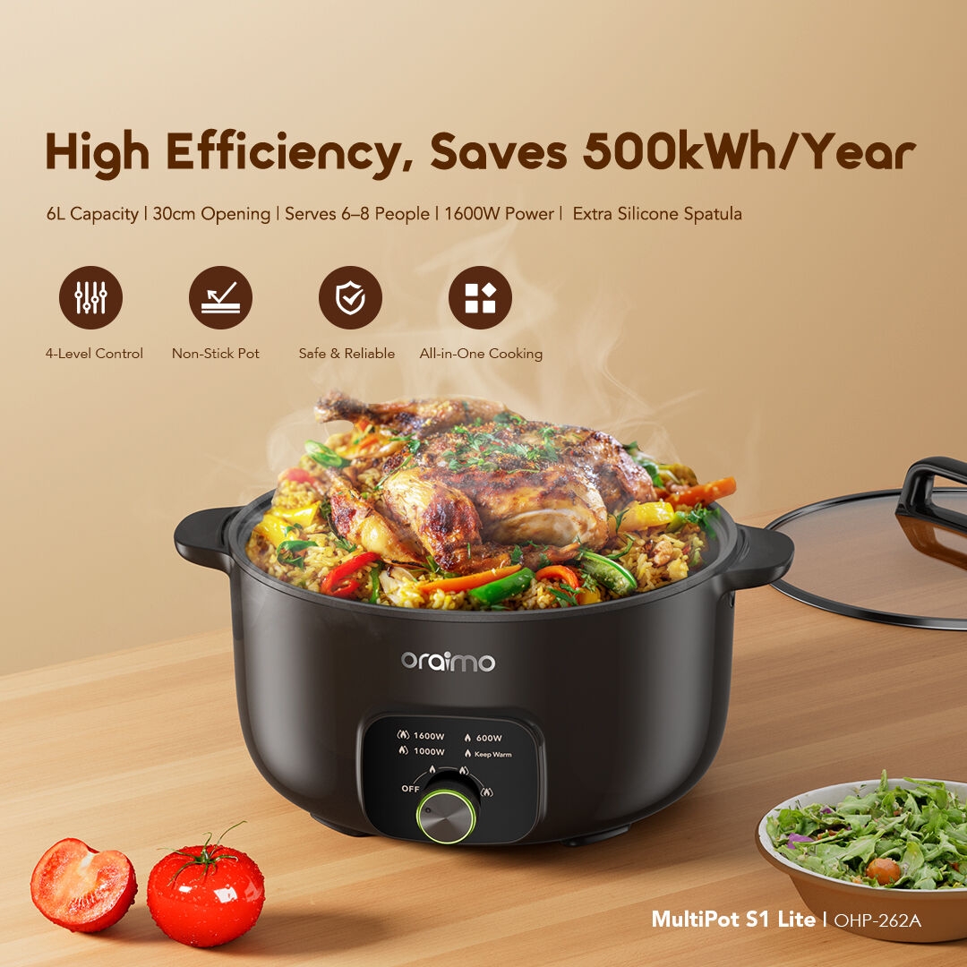oraimo 6l capacity multi functional electiric hotpot multipot s1 lite ohp-262a features 1