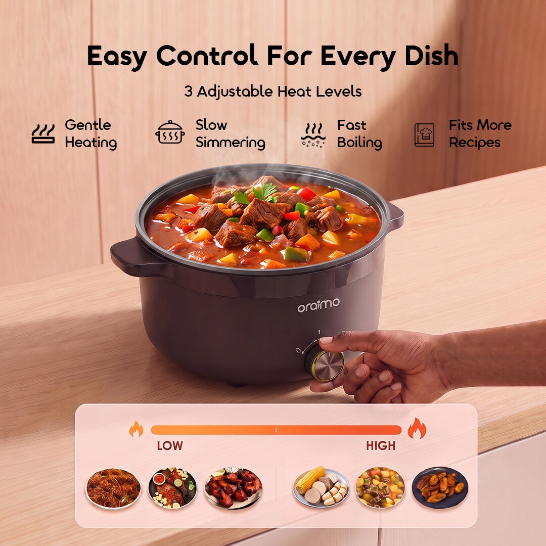 oraimo multipot multi functional electric hotpot africa OEH 261A 07 easy control every dish