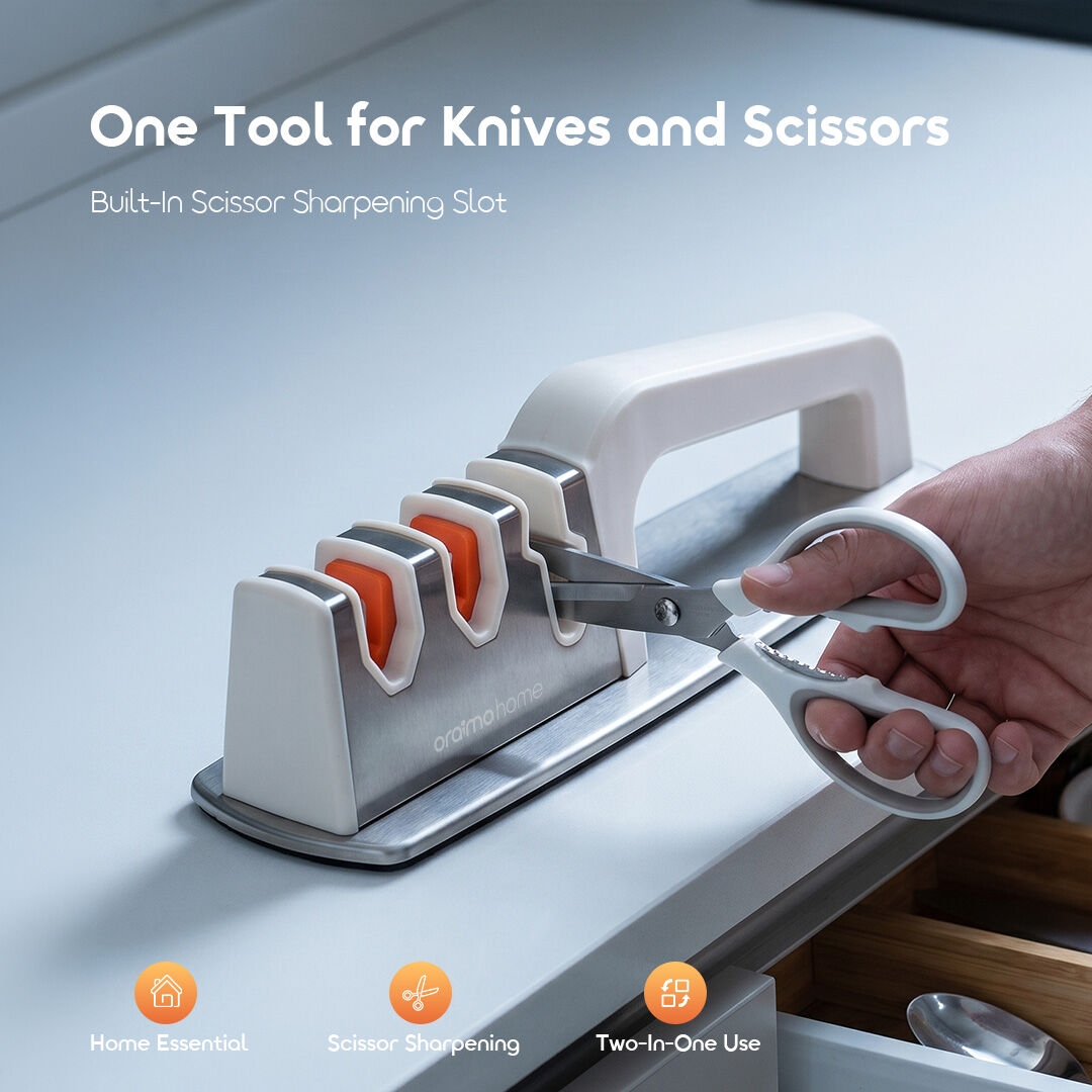oraimo-sharpedge-knife-sharpener-ohkc-013-04-one-tool-for-knives-and-scissors-built-in-scissor-sharpening-slot-home-essential-scissor-sharpening-two-in-one-use