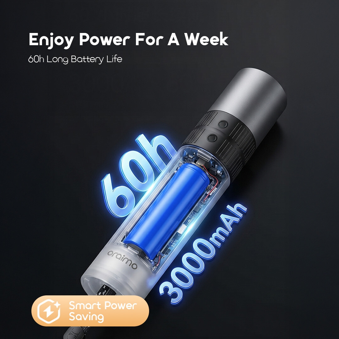 oraimo Flashlight TorchGo OLP-201A 04 Long Battery Life