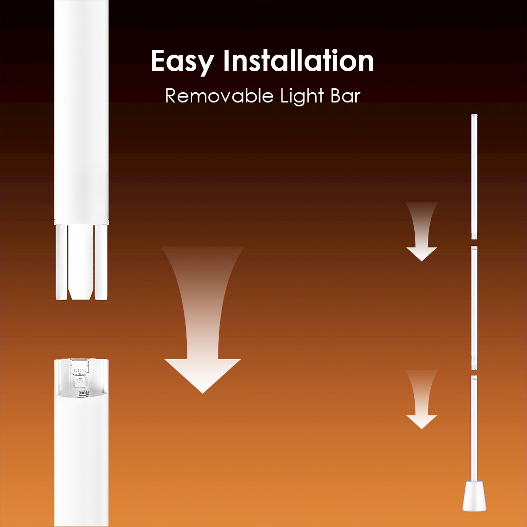 Floor lamp CornerGlow OLL-201A removable light bar