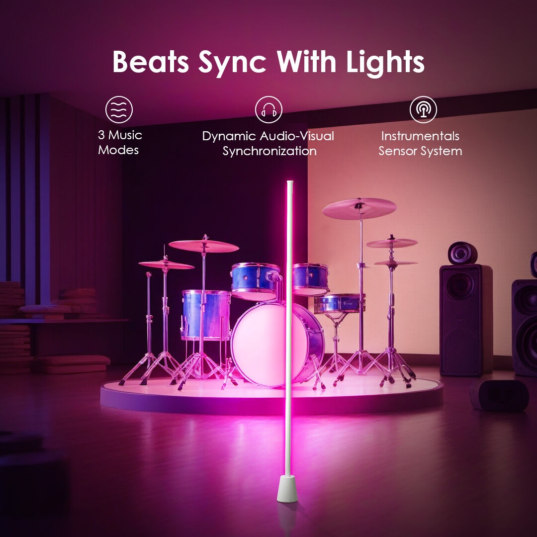 Floor lamp CornerGlow OLL-201A beats with music