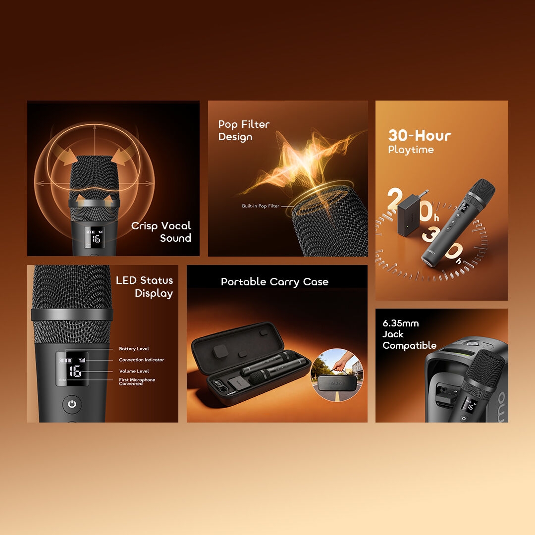 oraimo Wireless Microphone VoxMic OMH-692 2 Key Features Overview