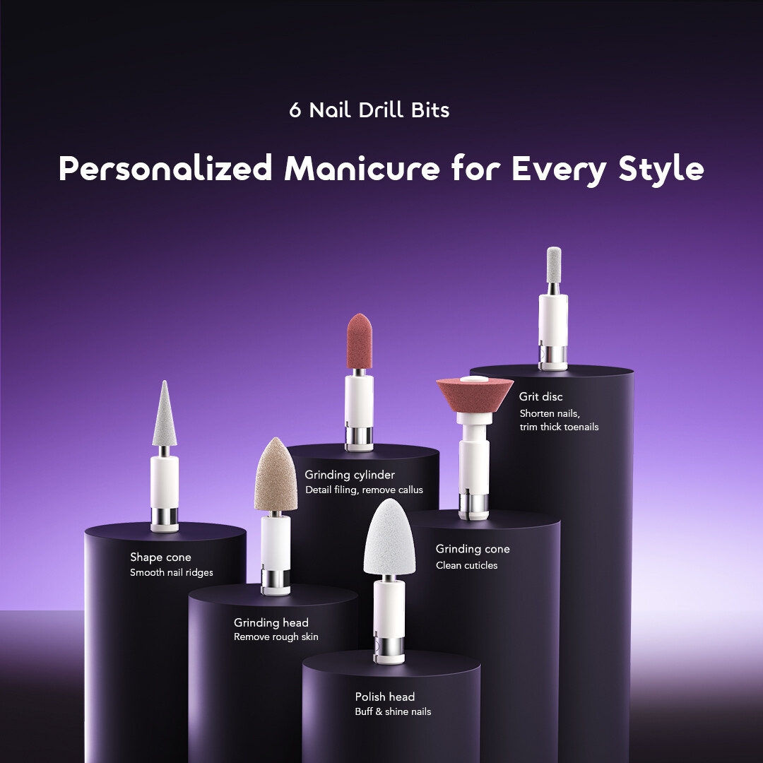 oraimo Manicure Set Tipsy OMS-210N 3 6 Nail Drill Bits
