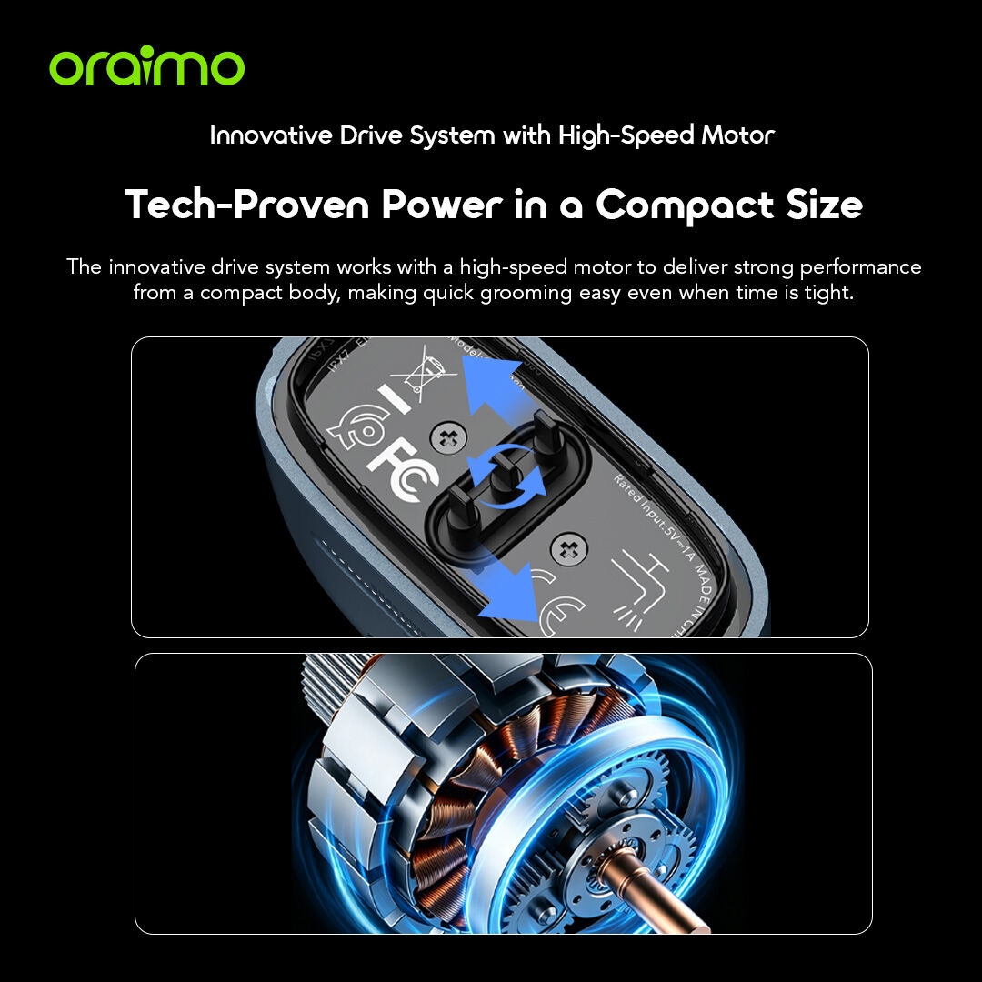 oraimo ultrashave foil shave africa OFS-280 05 innovative drive system high-speed motor