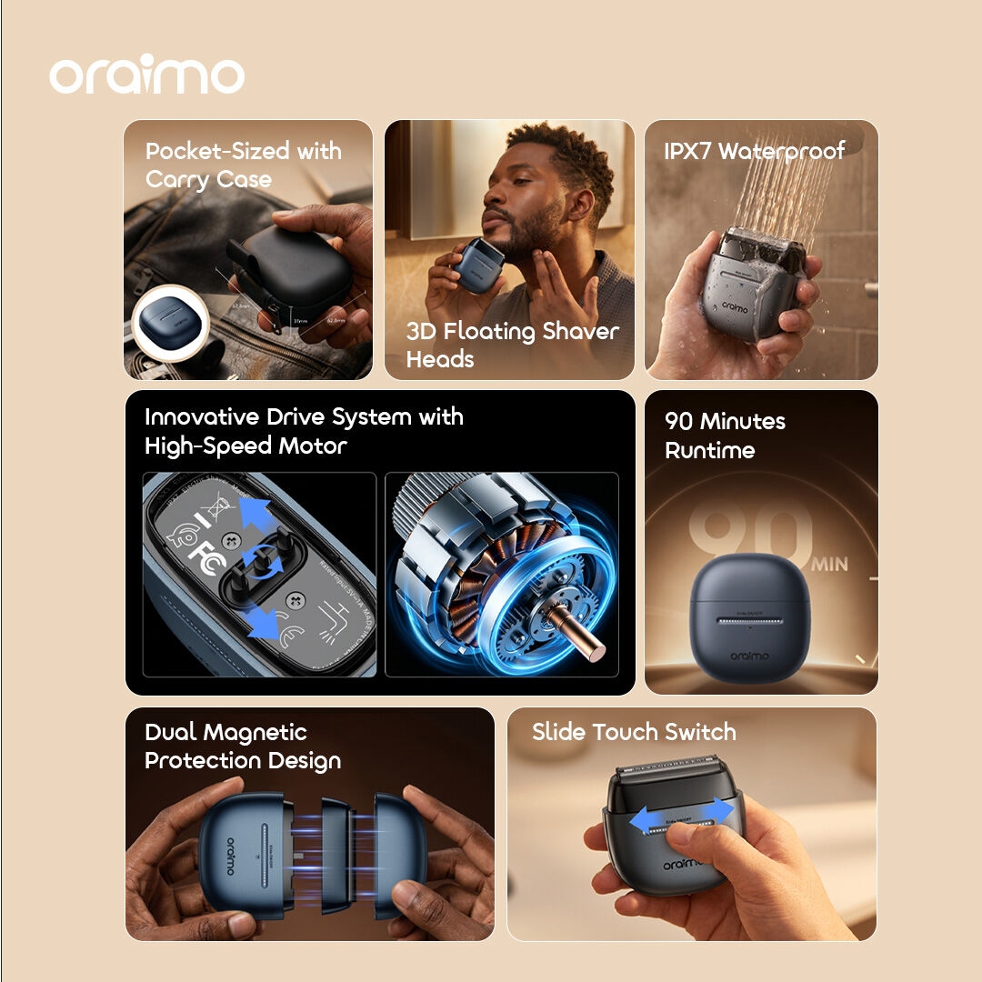 oraimo ultrashave foil shave africa OFS-280 02 all features at a glance