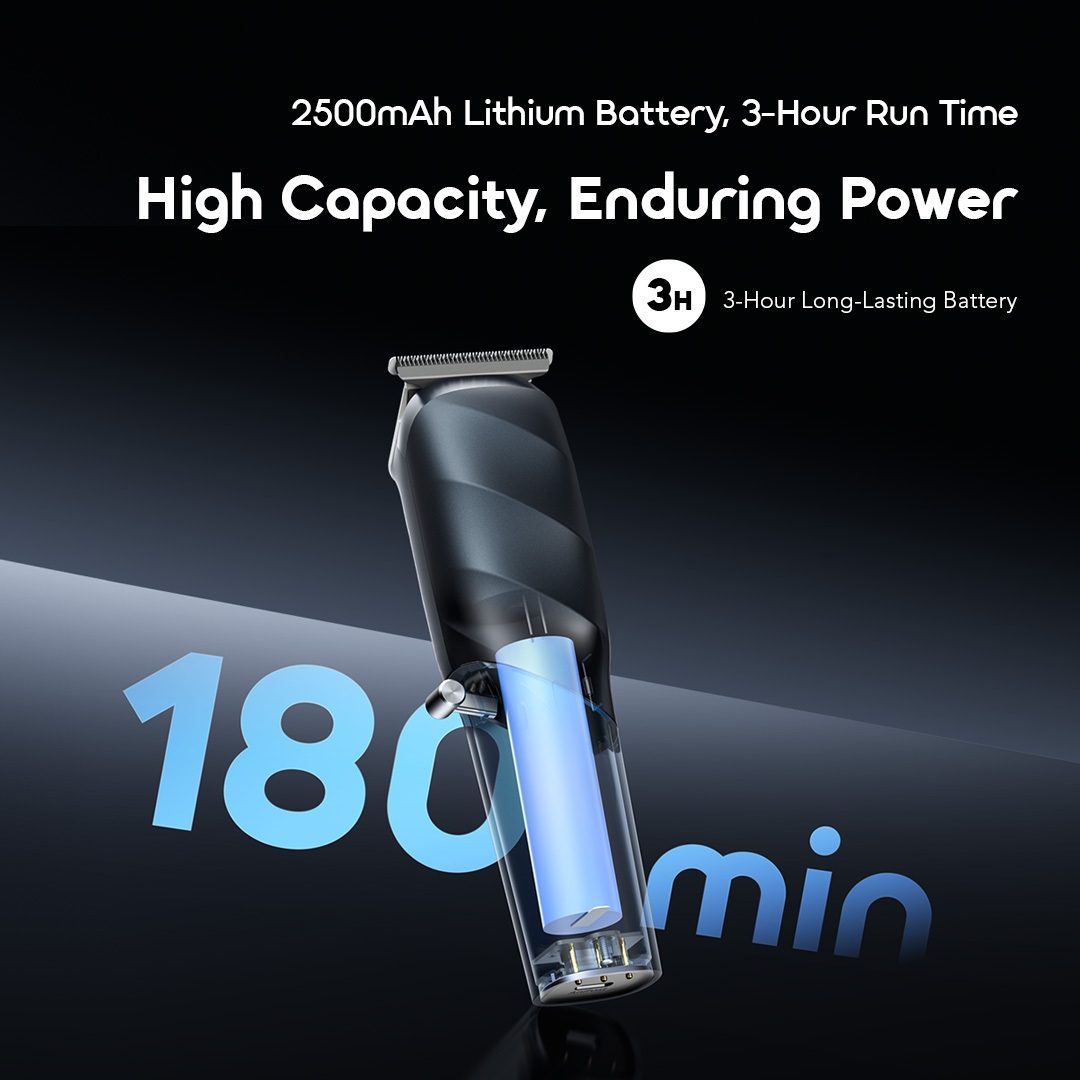 oraimo Hair Trimmer MasterTrim Pro OTR-580P 6 2500mAh Long Lasting Battery