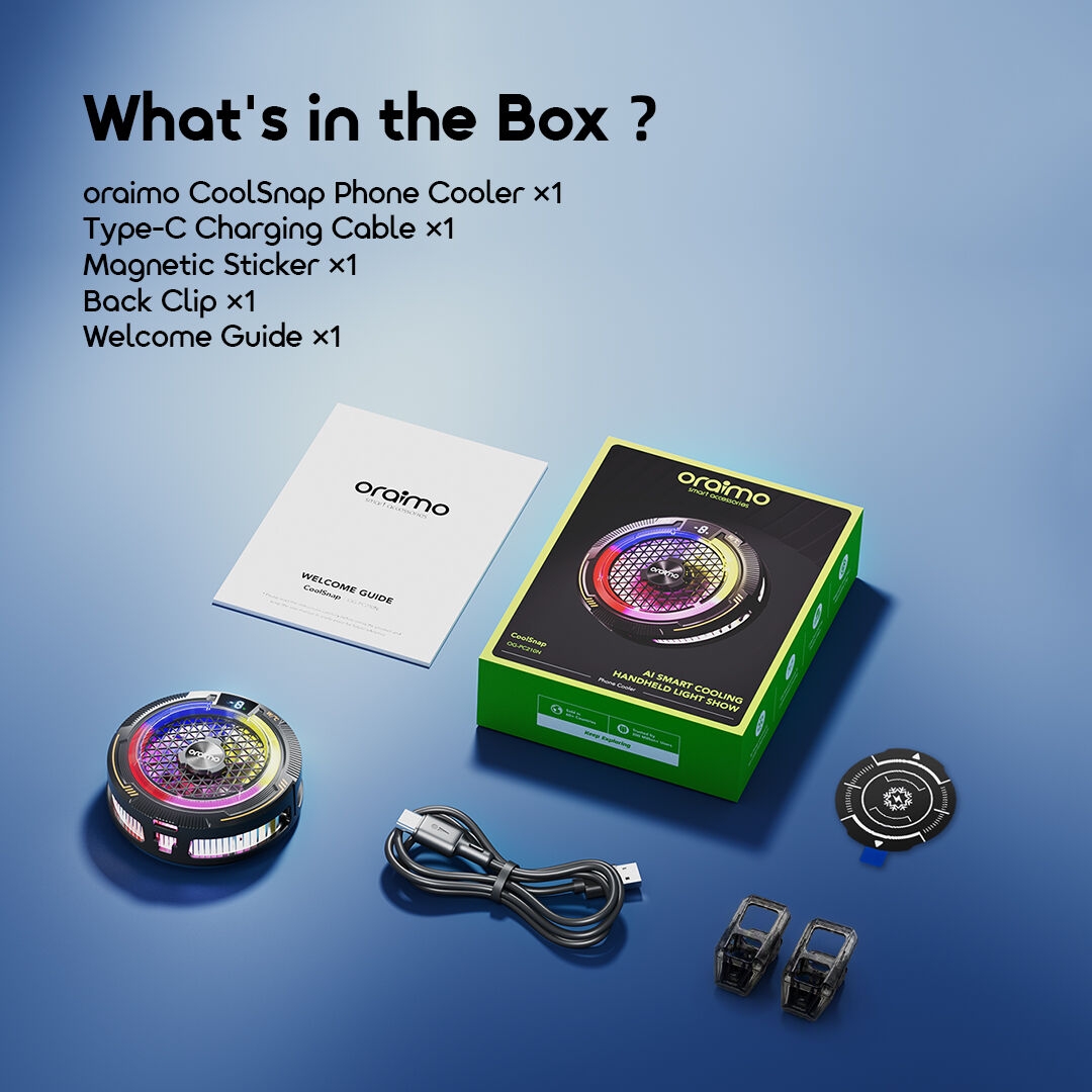 oraimo Phone Cooler CoolSnap OG-PC210N 07 what in the box