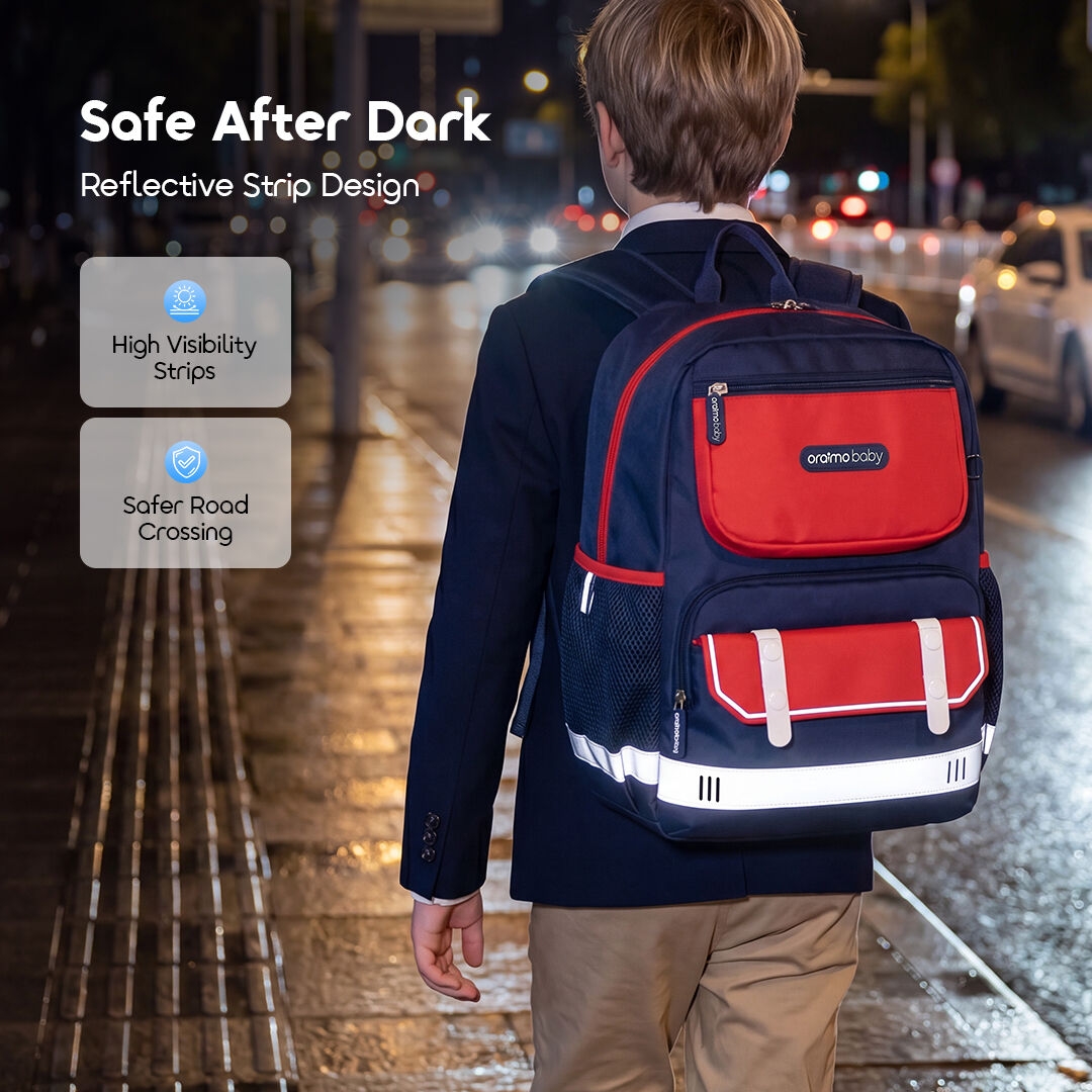 oraimo kids school backpack buddybag obc-544a 08 reflective strip design