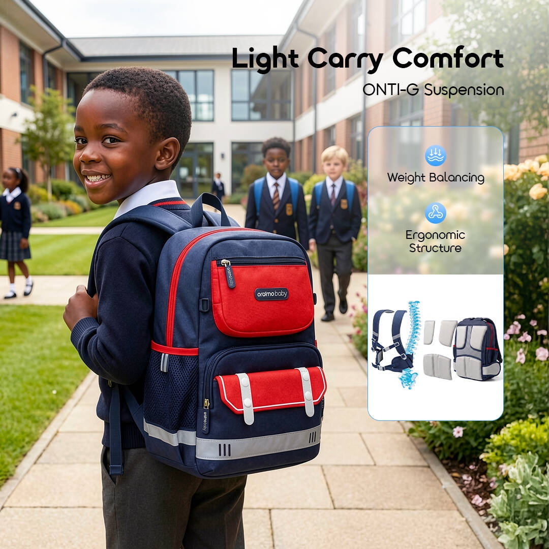 oraimo kids school backpack buddybag obc-544a 04 onti g suspension