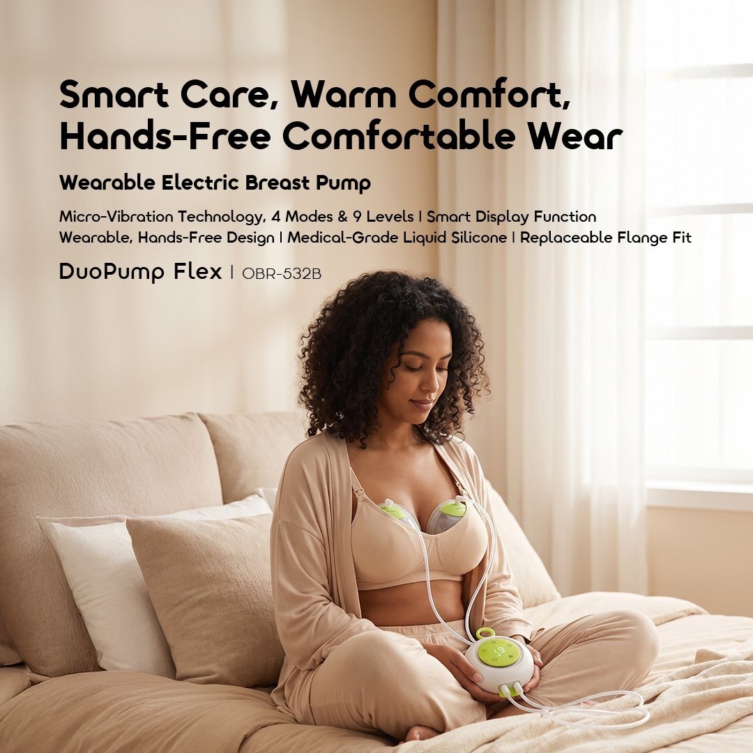 oraimo baby wearable electric breast pump duopump flex obr-532b 01 main display
