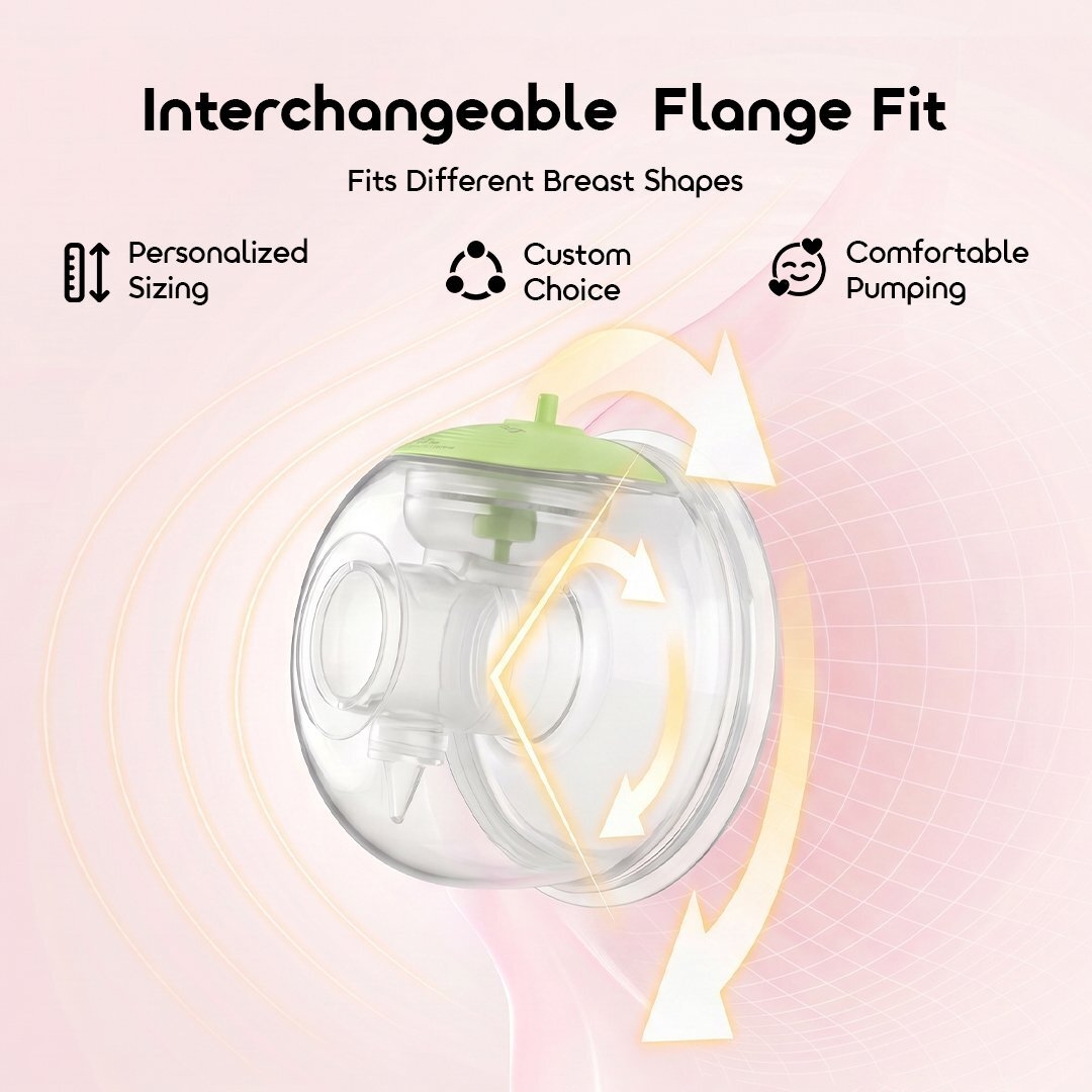 oraimo baby wearable electric breast pump duopump flex obr-532b 07 replaceable flange fit