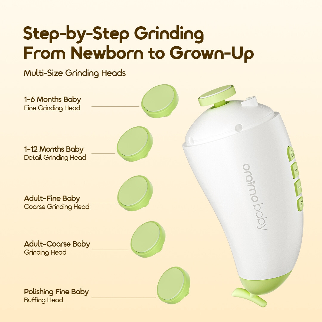 oraimo babytrim electric nail trimmer OBC-521A-2 mluti-size heads