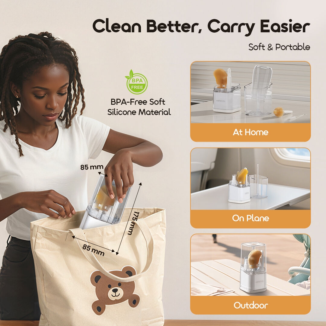 oraimo bottle brush kit bottleclean obf 151a soft and portable 2