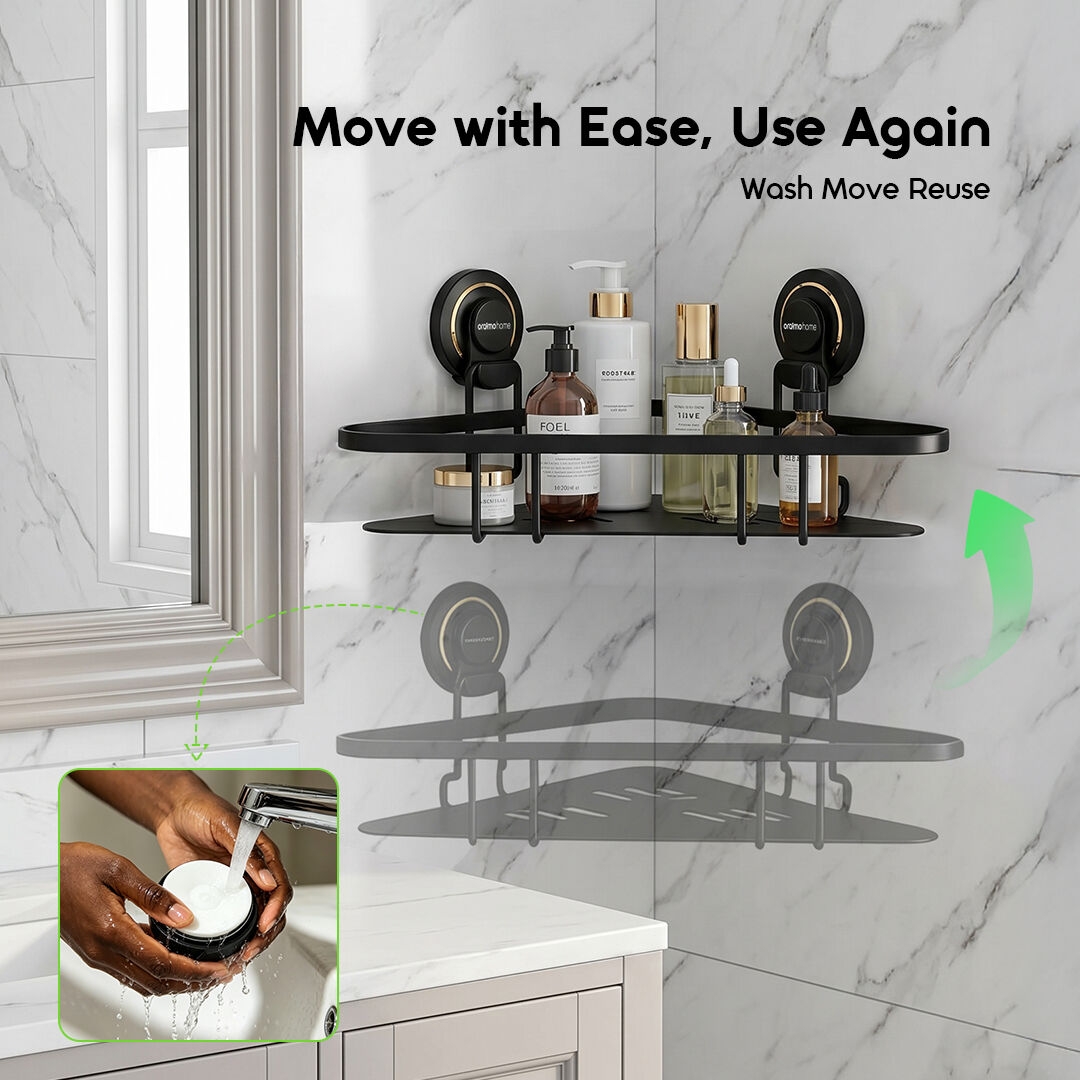 oraimo Corner Rack AngleFit OHES-003 04 Wash Move Reuse No Marks