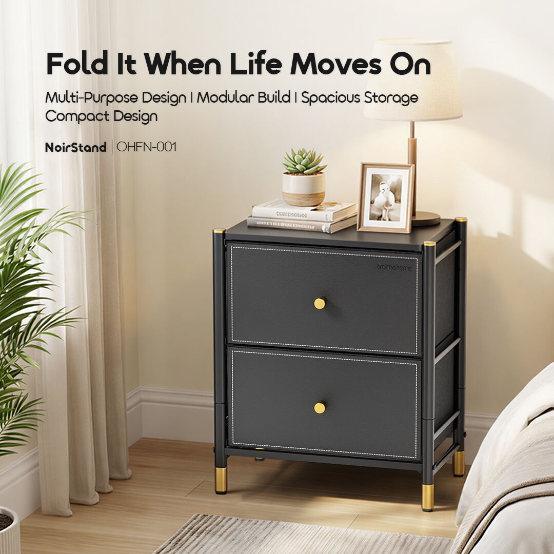 oraimo NoirStand Multi-Purpose Design Spacious Storage Nightstand OHFN-001