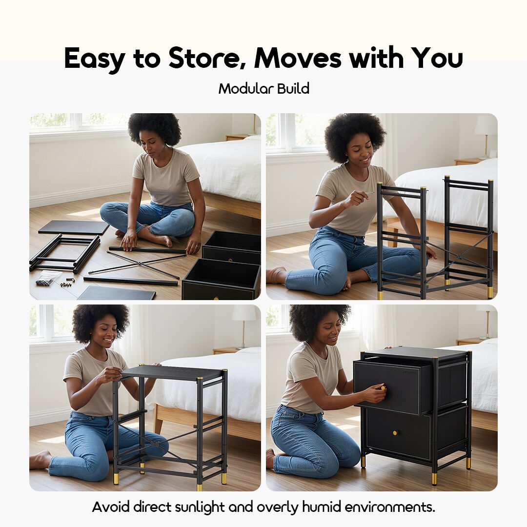 oraimo NoirStand Multi-Purpose Design Spacious Storage Nightstand OHFN-001 Modular Build