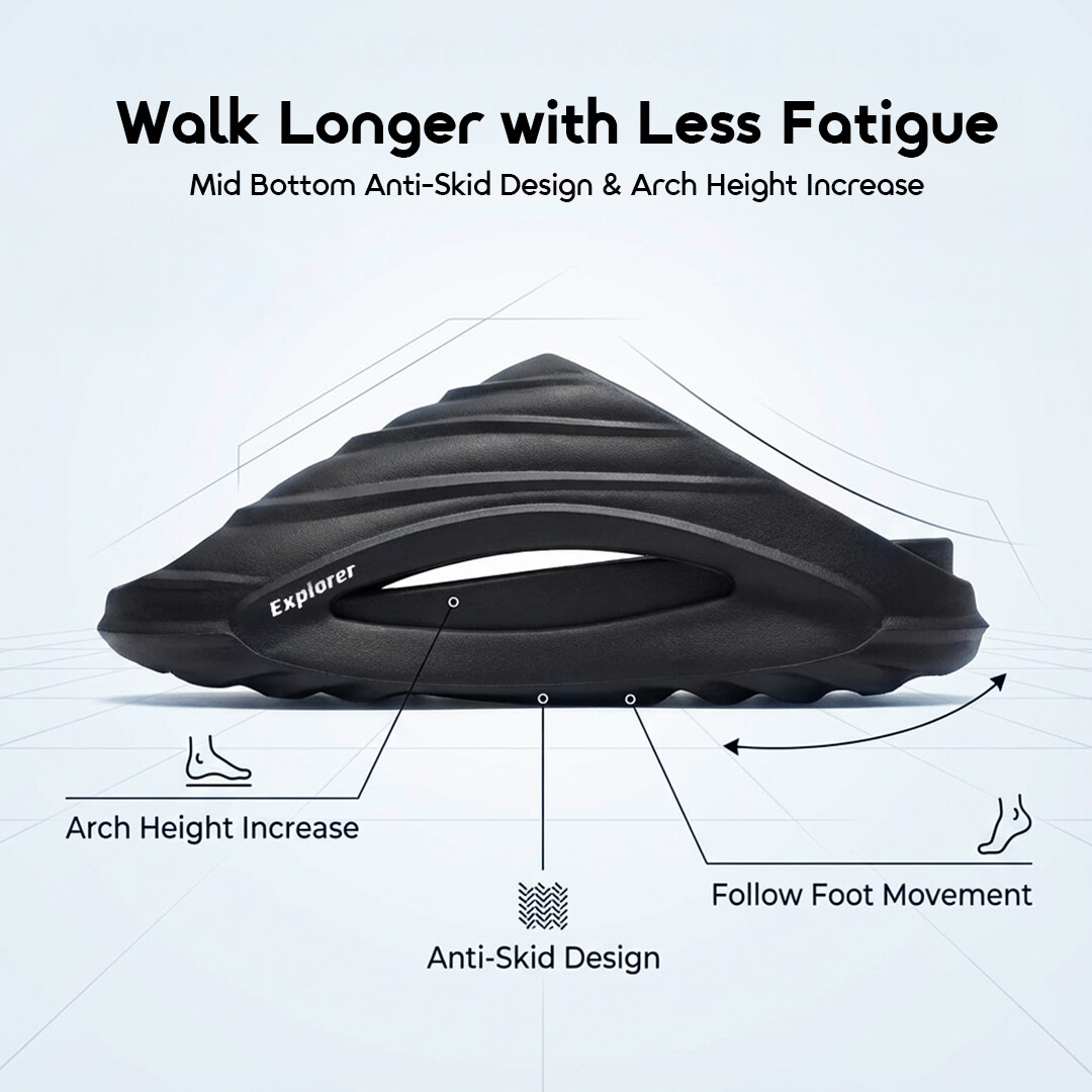 oraimo Slipper CrestFrom OHDS-003 4 Mid Bottom Anti-Skid Design & Arch Height Increase