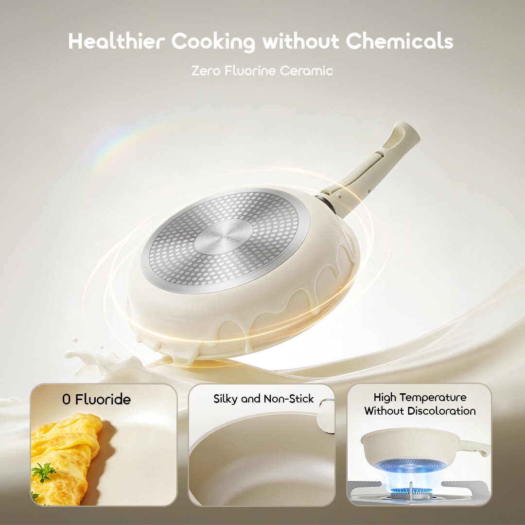 oraimo Ceramic Cookware Set PureHarvest Set OHKC-003 05 Healthier Cooking without Chemicals