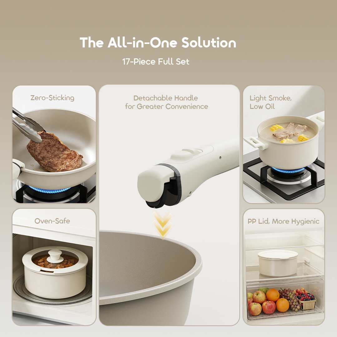 oraimo Ceramic Cookware Set PureHarvest Set OHKC-003 03 The All-in-One Solution