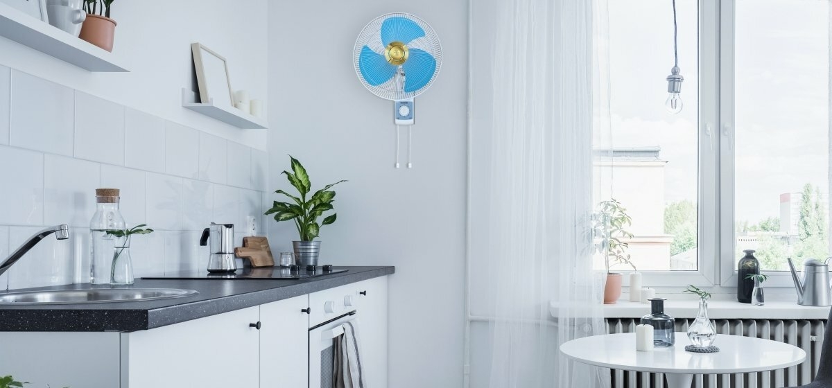 Panasonic F 409U Wall Fan with Blue and Gold Colour