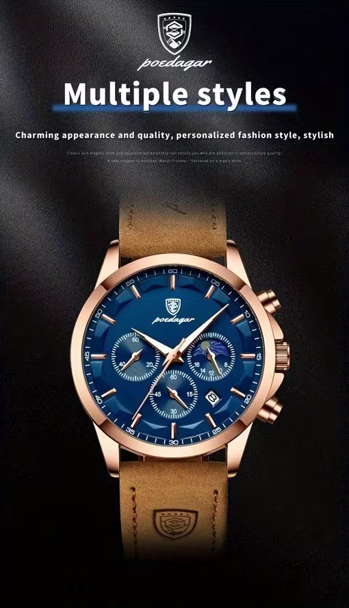new mens fashion waterproof multifunctional quartz wristwatch Product details 0