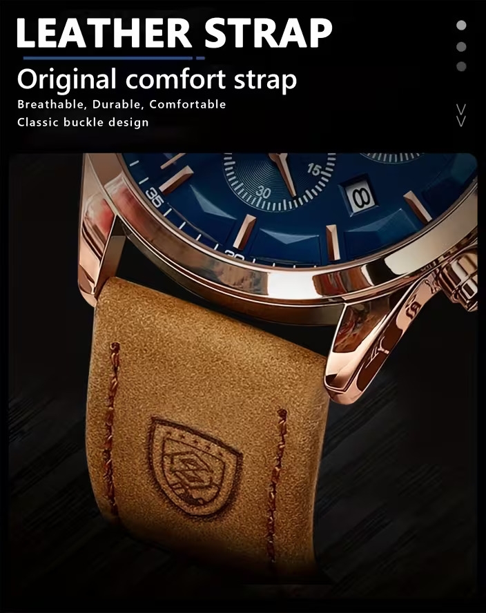 new mens fashion waterproof multifunctional quartz wristwatch Product details 1