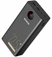 ROMOSS 40000mAh Power Bank, 22.5W & PD20W USB C Fast Charging Portable Charger with 3 Outputs and...