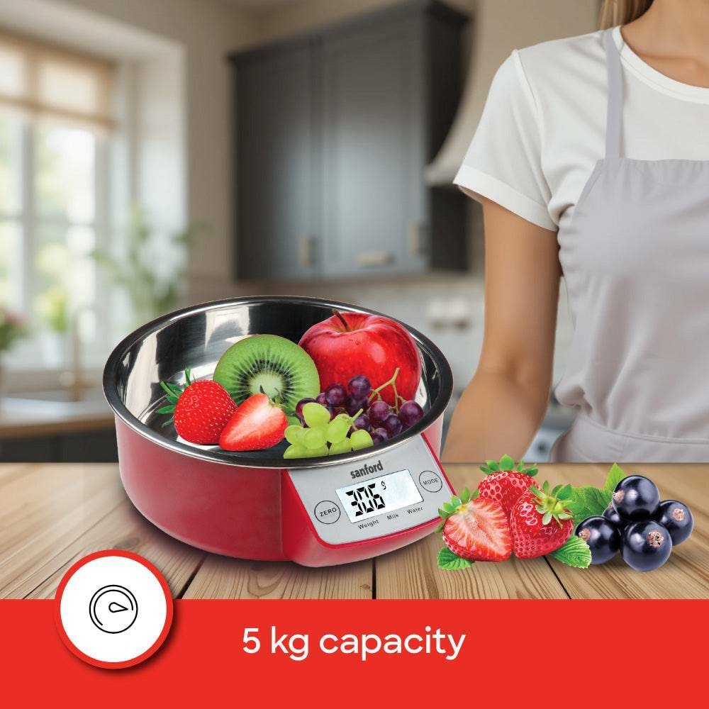 Sanford Digital Kitchen Scale with LCD Display and 1L Bowl – 5kg Capacity | SF1522KS | buysanford