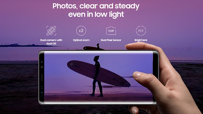 Samsung Galaxy Note 8, 6.3-Inch QHD (6GB, 64GB ROM) 12MP + 12MP Camera Smartphone - Midnight Black