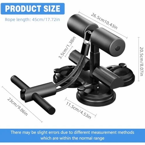 Sit up Bar with Triple Strong Suction Base Adjustable Height and Detachable Resistance B0DSB7LYY4-2