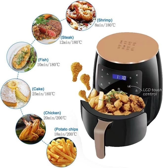 Silver Crest Extra Large Capacity Air Fryer 6L – S-18