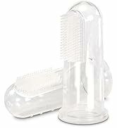 SmileGoods Silicone Clear Finger Manual Toothbrushes, 36 Pack