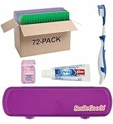 SmileGoods Child Dental Care Kit in Travel Case with Toothbrush, Toothpaste & Floss, 72 Pack