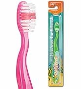 SmileGoods Y302 FlosSeas Child Toothbrush, 30 Tuft, Soft Bristle, 72 Individually Packaged Premiu...