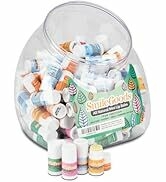 SmileGoods All Natural Mini Lip Balms with Display Canister, Assorted Flavors, Pack of 120