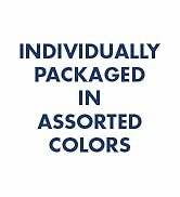 Individually packaged in assorted colors