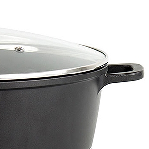 casserole with glass lid, stockpot with glass lid, glass lid steam vent, cookware with glass lid