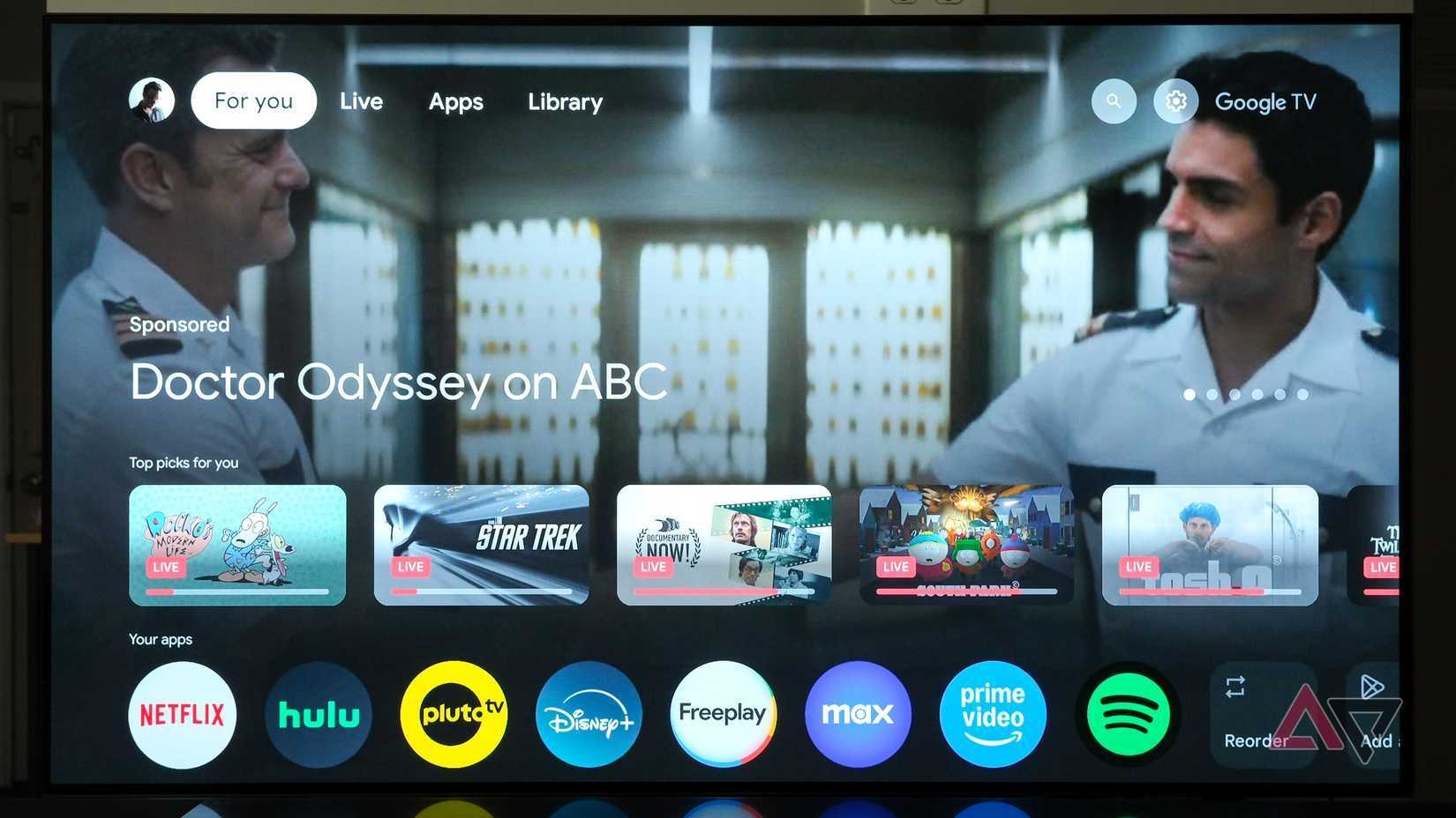 Google TV adds a new section that's being used for, you guessed it, ads