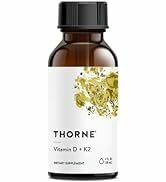 THORNE Vitamin D + K2 Liquid with a metered Dispenser - Vitamins D3 and K2 to Support Healthy Bon...