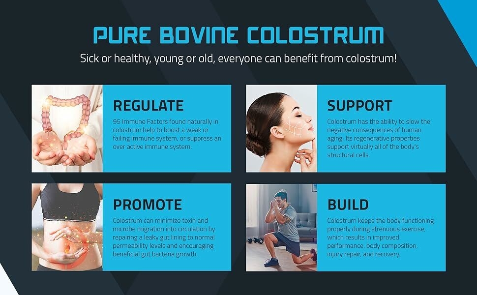 pure bovine colostum immune system support