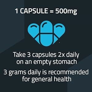 500 mg colostrum - take 3 capsules twice a day