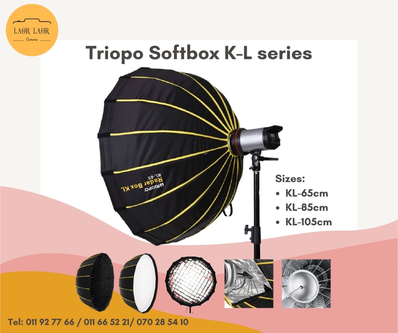 TRIOPO Softbox KL-105, KL-85, KL-65 - Laor Laor Camera Shop ល្អល្អ  ហាងលក់ម៉ាស៊ីនថត