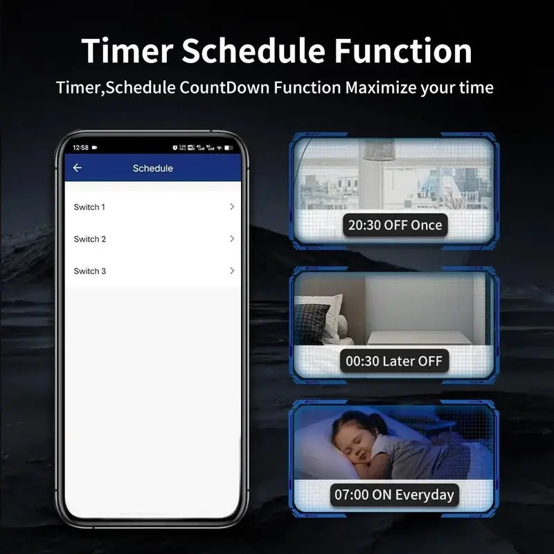     smart light switch eu 1 2 3   rf433   google home voice control   panel with touch control   w or w o neutral wire compatible with hive     and     modern lighting neutral wire option   details 7