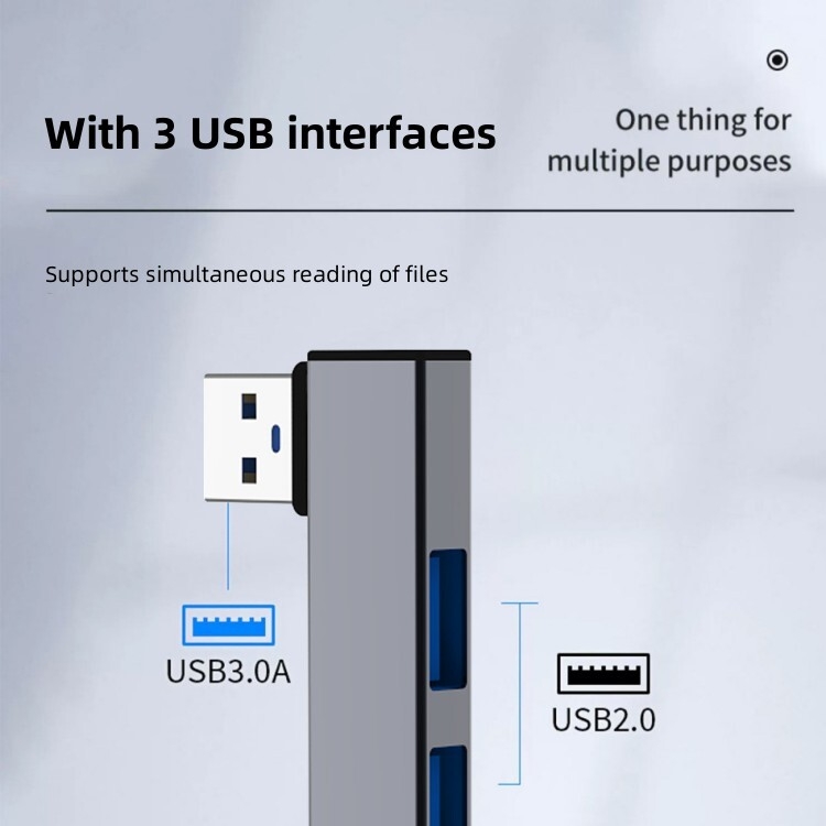 3 in 1 USB Hub, Usb Adapter Docking Station Multi-function Computer, 90 Degree Type-c Splitter Elbow Usb Expand Usb Hub